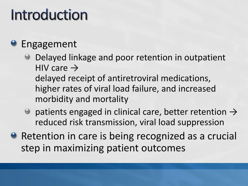 PPT - From Access to Engagement: Measuring Retention in Outpatient HIV ...