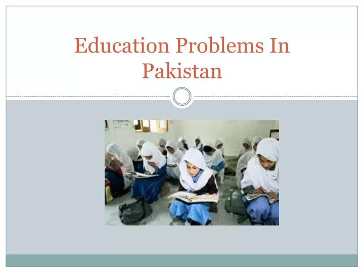 education problems in pakistan essay pdf