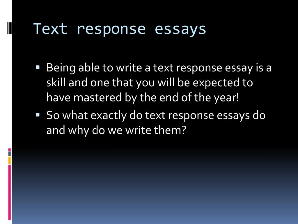 PPT - Introduction to extended text response structure & planning