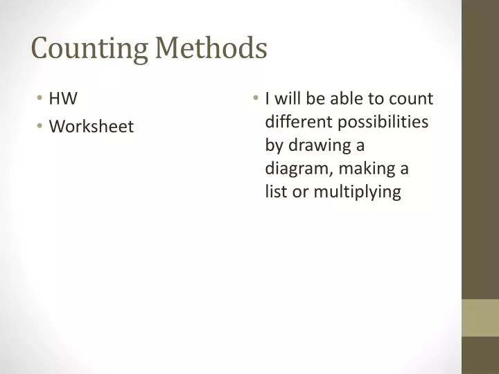 counting methods n.