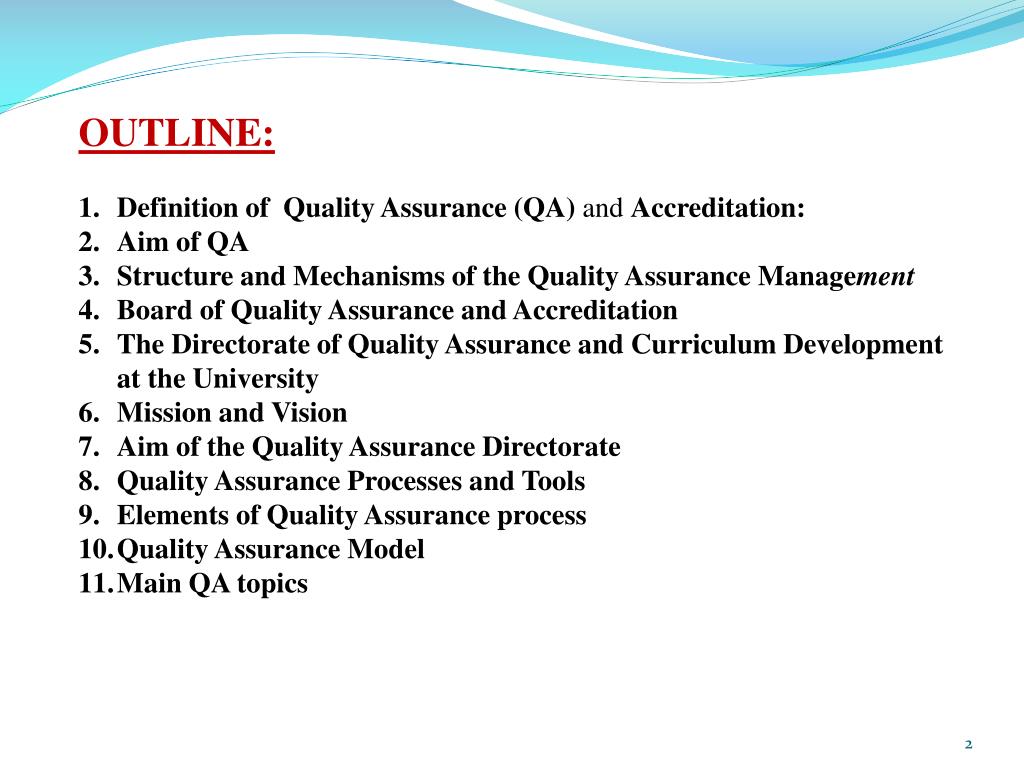 definition of quality assurance in higher education