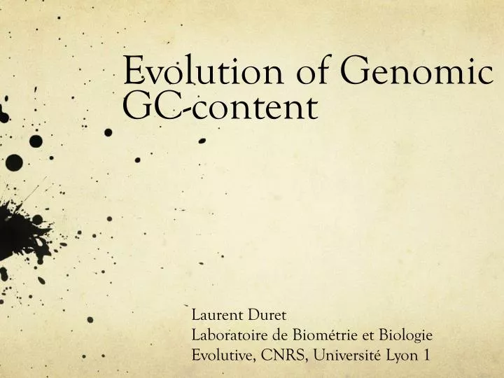 evolution of genomic gc content n.