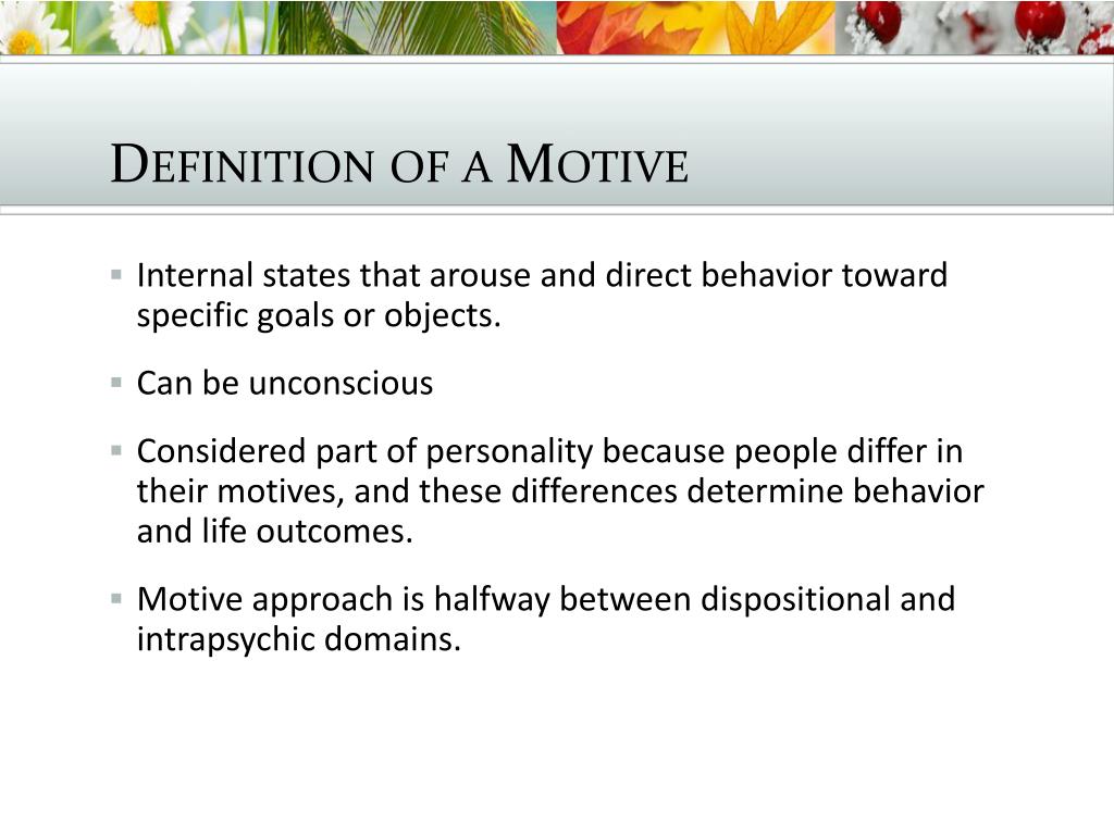 define activity motive psych