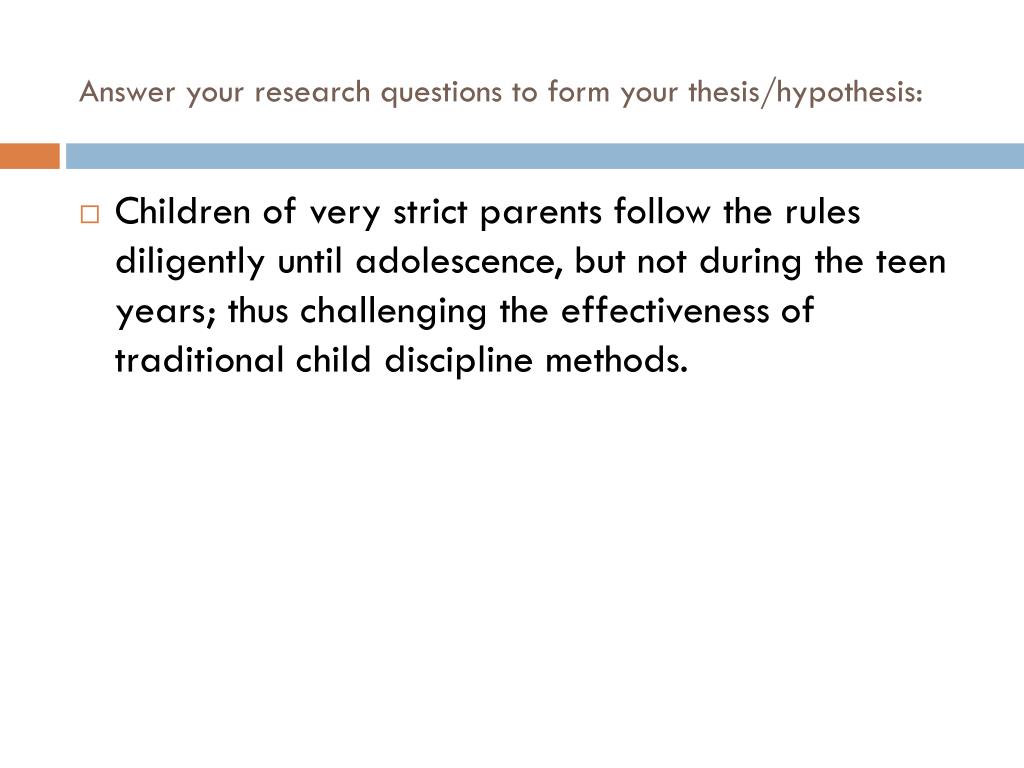thesis answer hypothesis