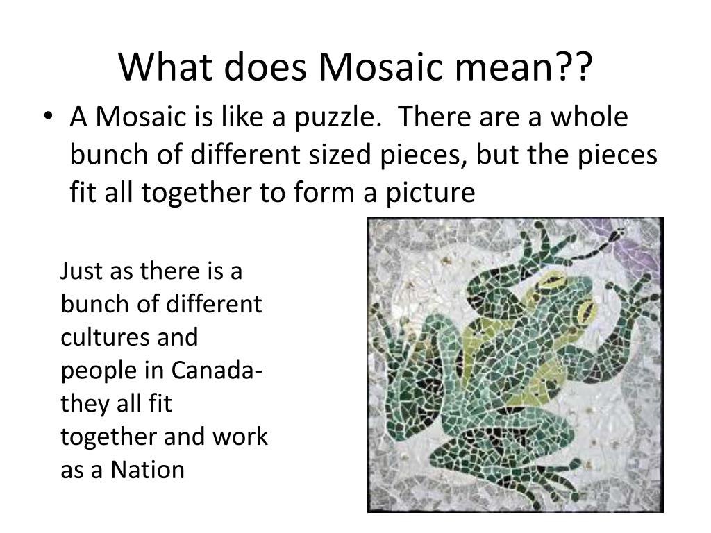 what is cultural mosaic essay