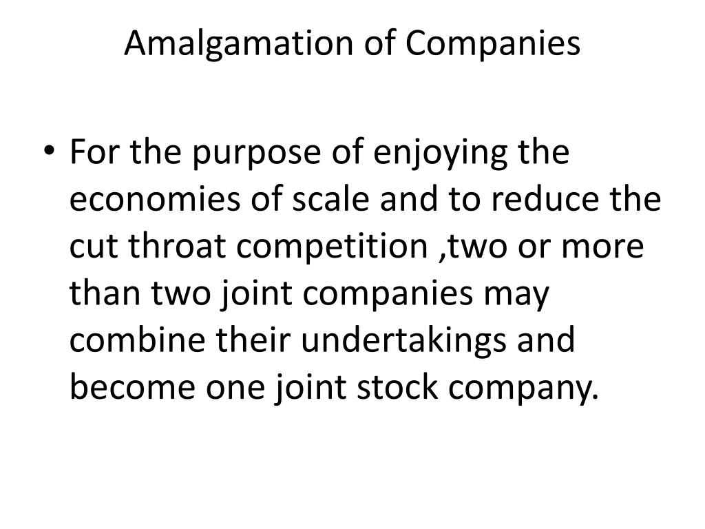 examples of amalgamation of companies