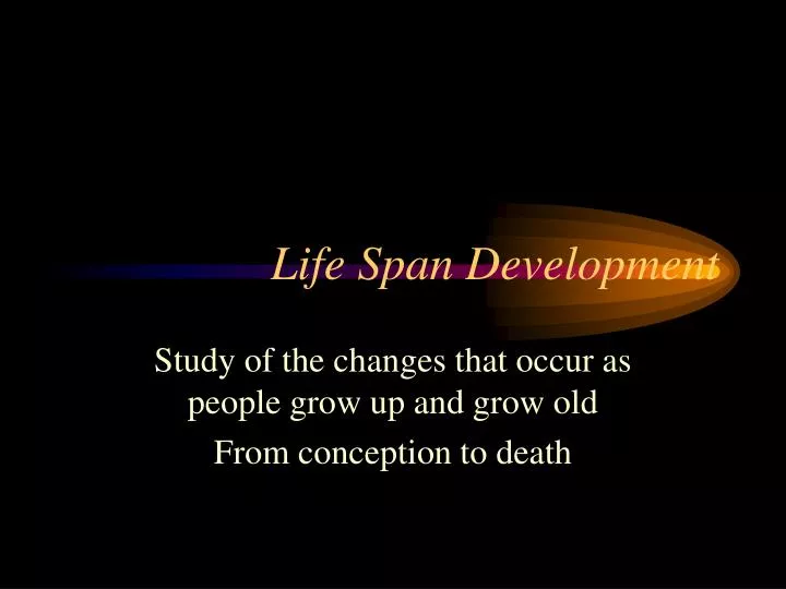 life span development n.