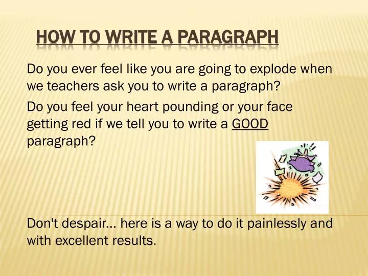 how to write a writing paragraph