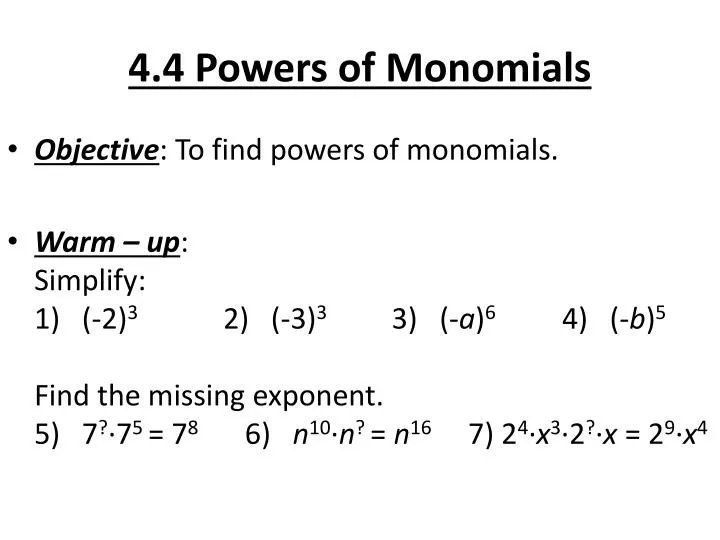 lesson 4 problem solving practice powers of monomials answer key