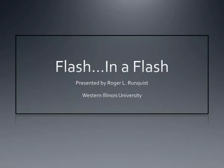 flash in a flash n.