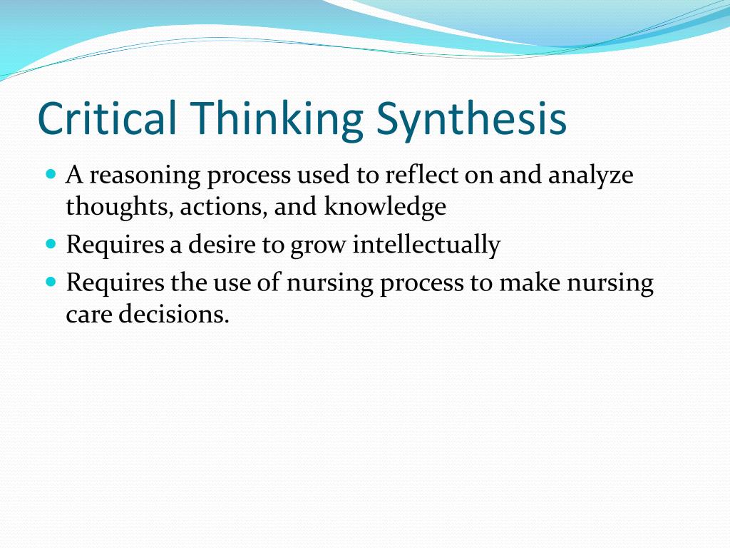 critical thinking concept synthesis