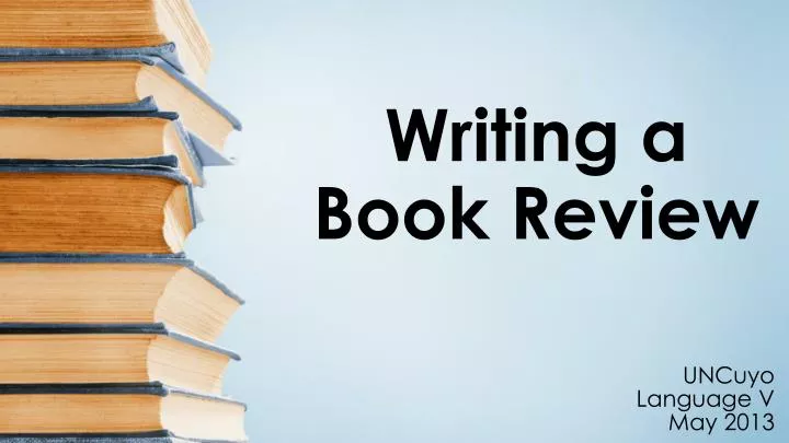 writing a book review ppt