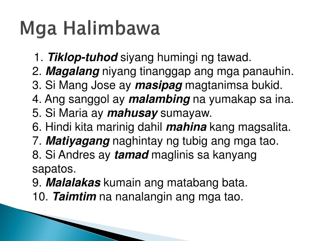 Pang Abay Na Panggaano Halimbawa - Week of Mourning