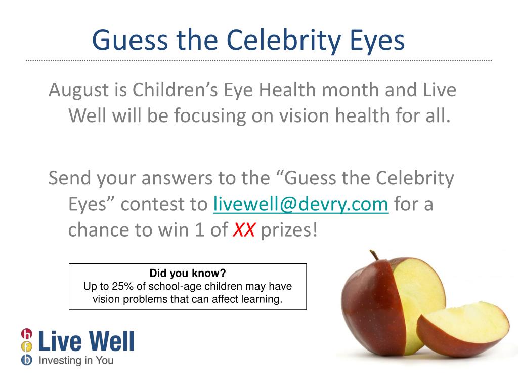 PPT Guess the Celebrity Eyes Contest PowerPoint Presentation, free download ID2674530