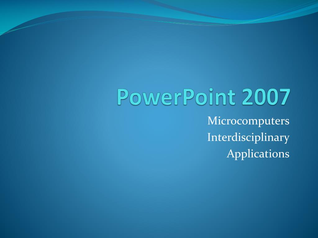 PPT - Introducing PowerPoint 2007 PowerPoint Presentation, free ...