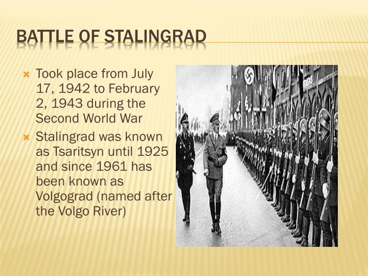 battle of stalingrad essay example The calculation of casualties depends on what scope is given to the battle of stalingrad the scope can vary from the fighting in the city and suburbs to the inclusion of almost all fighting on the southern wing of the soviet–german front from the spring of 1942 to the end of the fighting in the city in the winter of 1943. battle of stalingrad essay example The calculation of casualties depends on what scope is given to the battle of stalingrad the scope can vary from the fighting in the city and suburbs to the inclusion of almost all fighting on the southern wing of the soviet–german front from the spring of 1942 to the end of the fighting in the city in the winter of 1943.