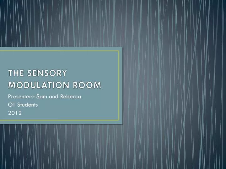 Ppt The Sensory Modulation Room Powerpoint Presentation