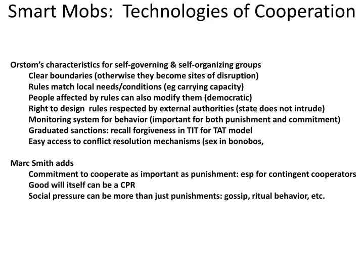 smart mobs technologies of cooperation n.