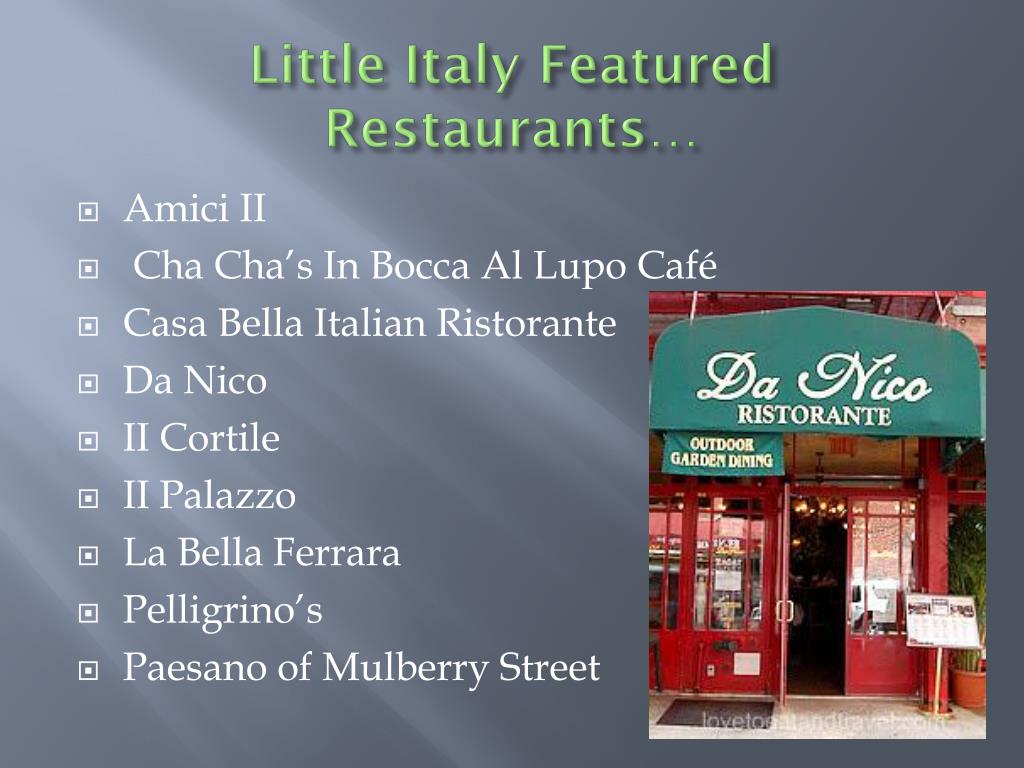 PPT New York City Little Italy PowerPoint Presentation free