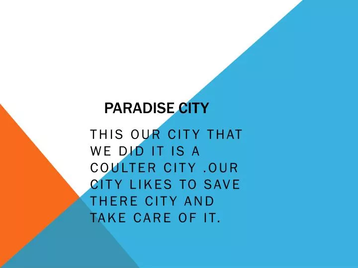 PPT Paradise city PowerPoint Presentation, free download ID2675417