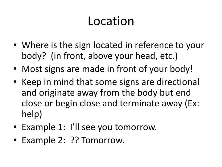 PPT 5 Parameters of ASL PowerPoint Presentation ID2675716
