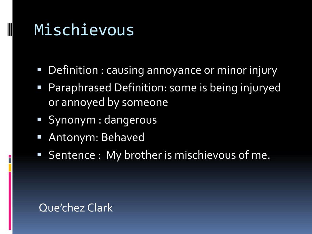 mischievous definition