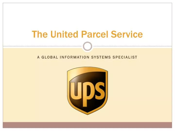 PPT The United Parcel Service PowerPoint Presentation, free download