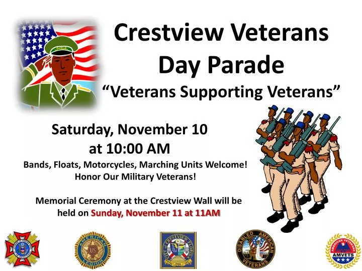 PPT Crestview Veterans Day Parade Veterans Supporting Veterans 