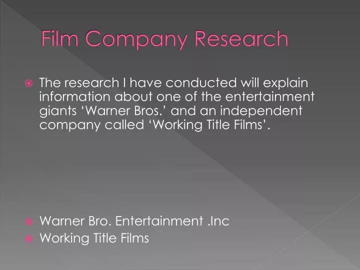 film company research n.