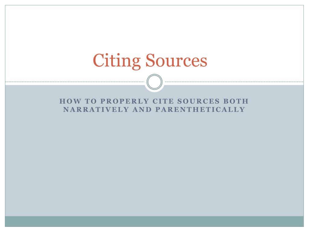 cite sources powerpoint