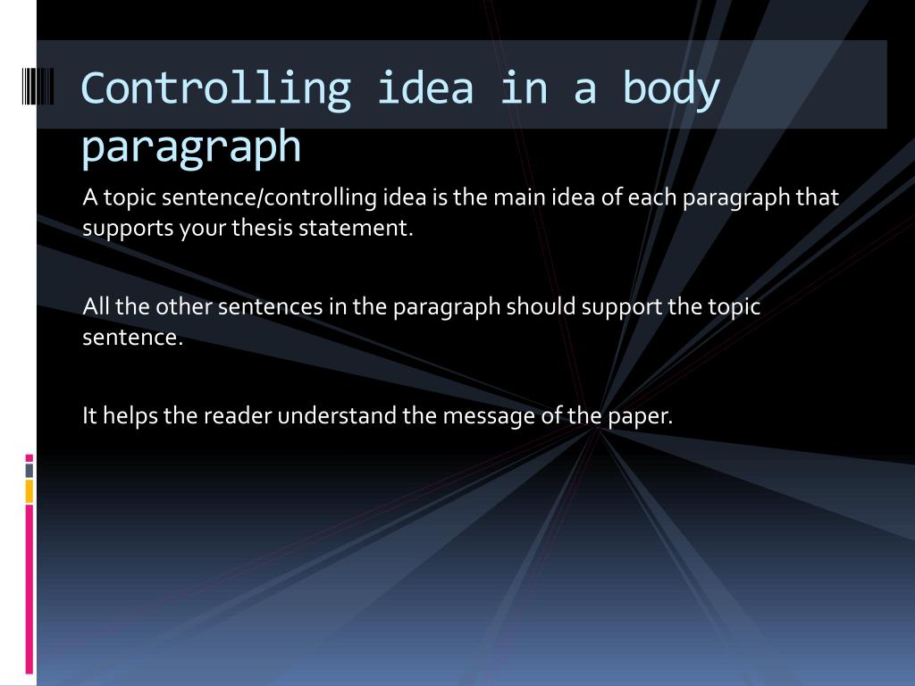 controlling idea essay outline
