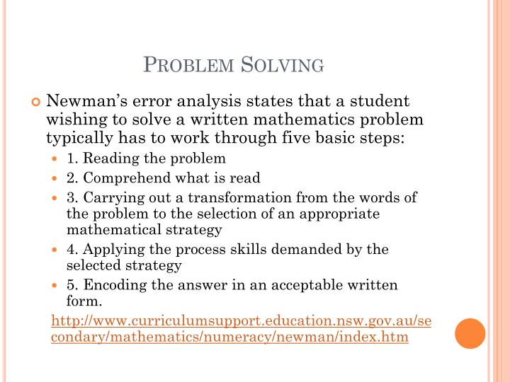 thesis on problem solving in mathematics