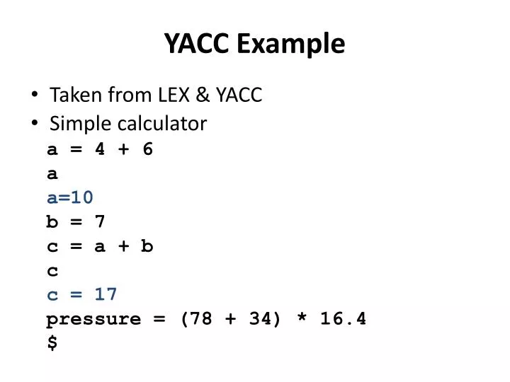 online lex and yacc compiler online lex and yacc compiler
