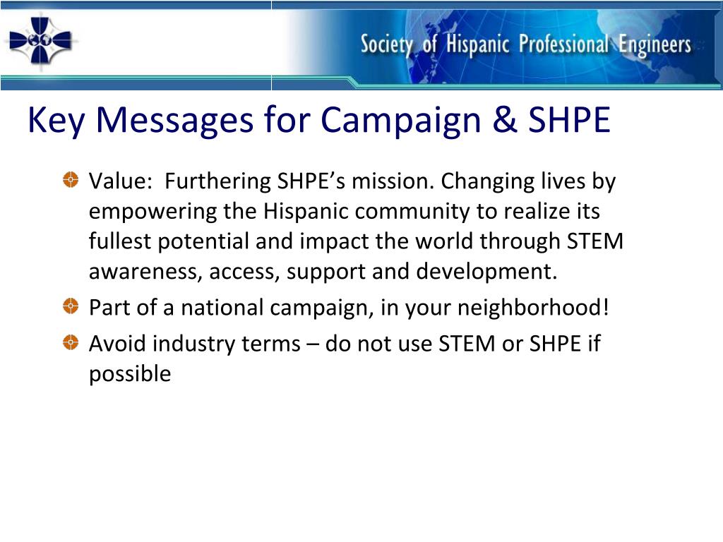 Shpe Values PPT - Noche de Ciencias (Science Night) Media Training PowerPoint ...
