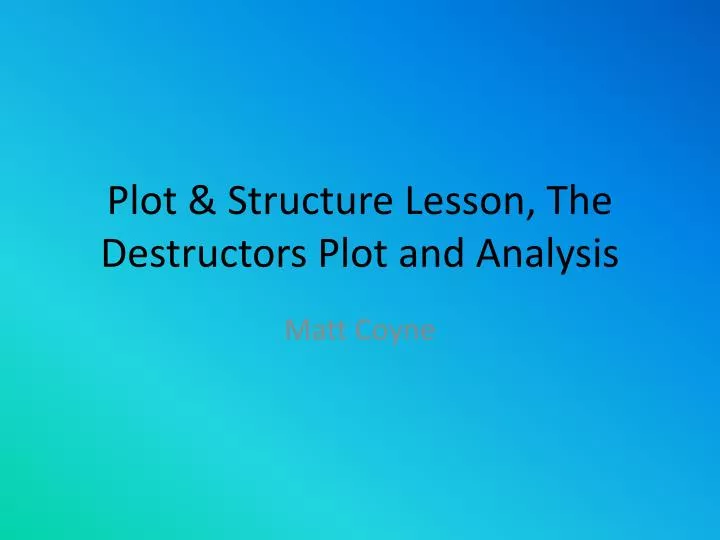 analysis of the lesson analysis of the lesson