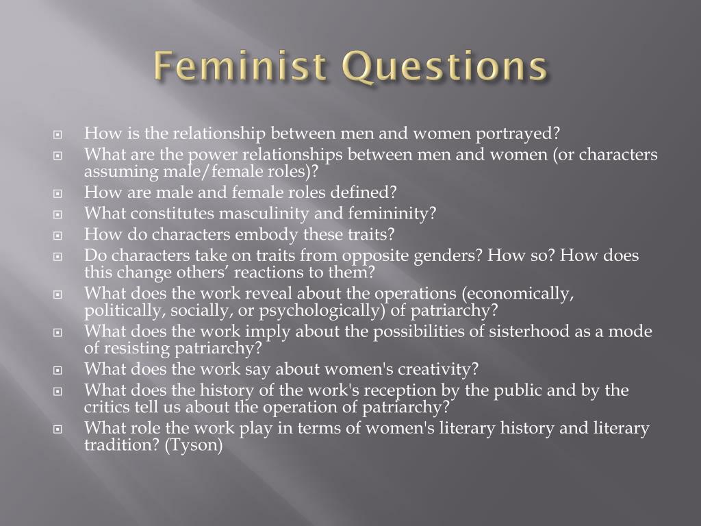 feminist criticism questions to ask