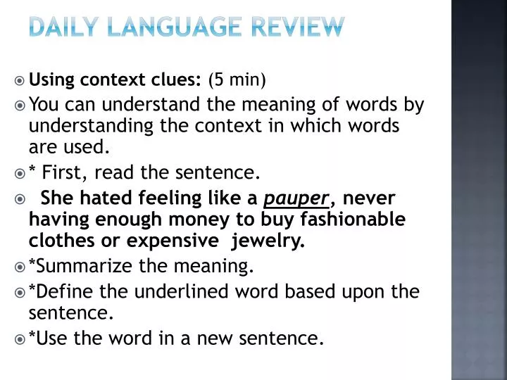 PPT - Daily Language Review PowerPoint Presentation, free download - ID ...