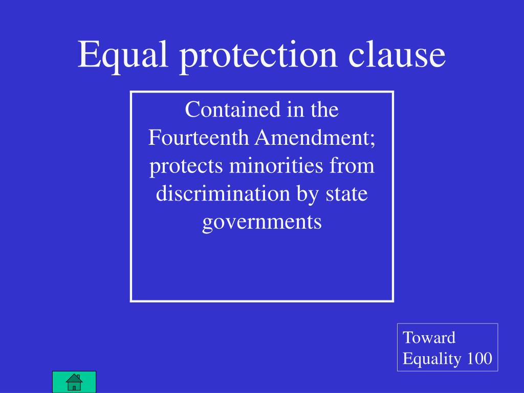 equal protection clause amendment equal protection clause amendment