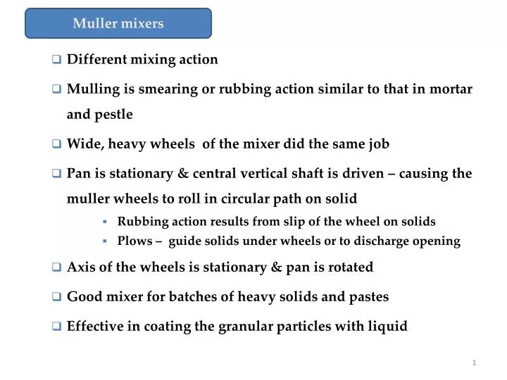 PPT - Muller mixers PowerPoint Presentation, free download - ID:2679983