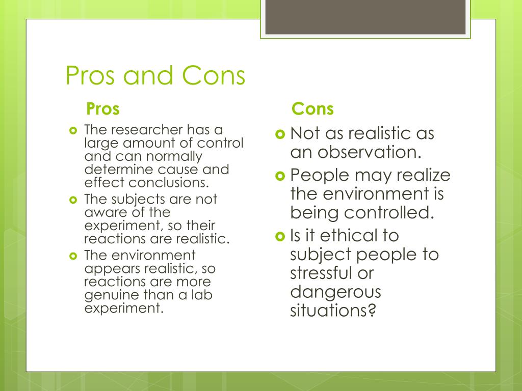 PPT Research Methodologies In Developmental Psychology PowerPoint pros-and-cons-chart-evidence-unseen