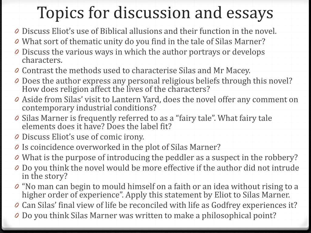 Case Essays: Silas marner essay questions with FREE Formatting included! silas marner essay questions