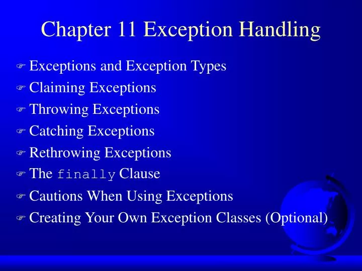 chapter 11 exception handling n.