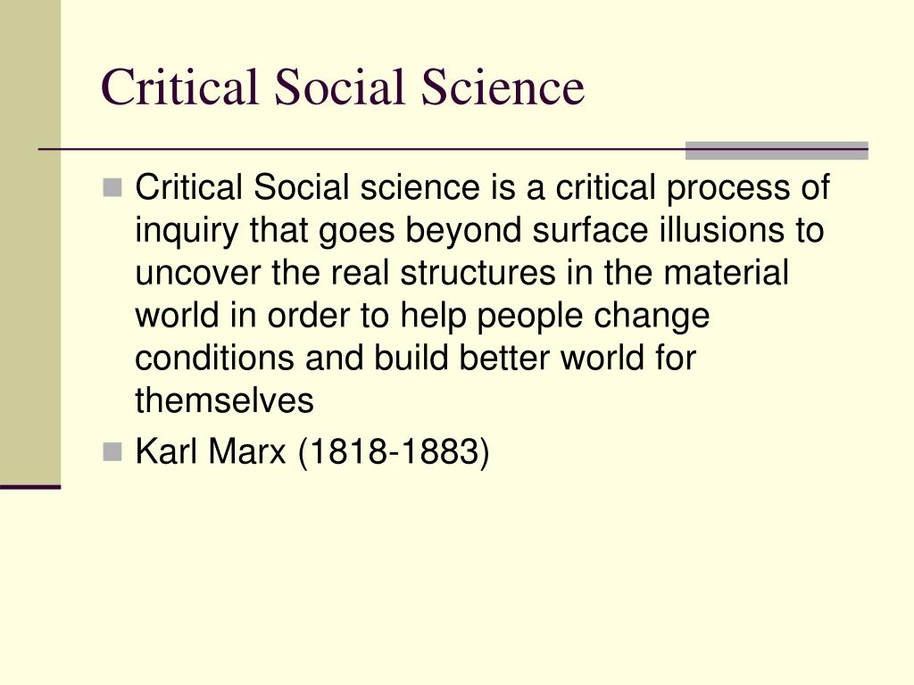 what is critical social research