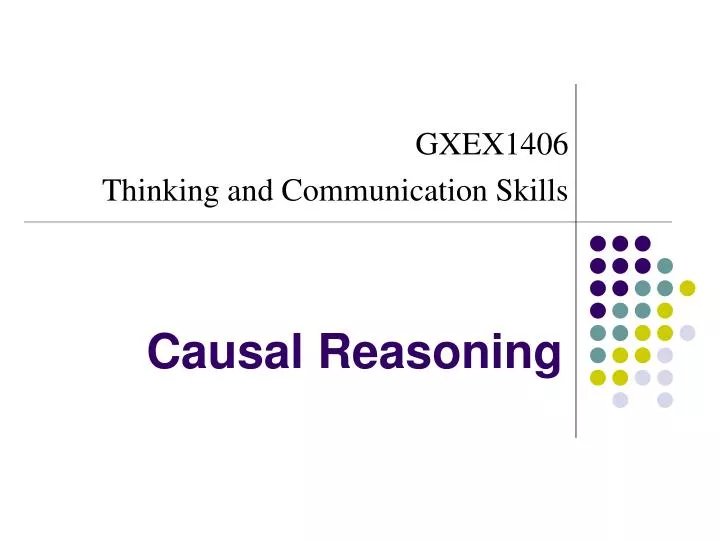what is an example of causal reasoning