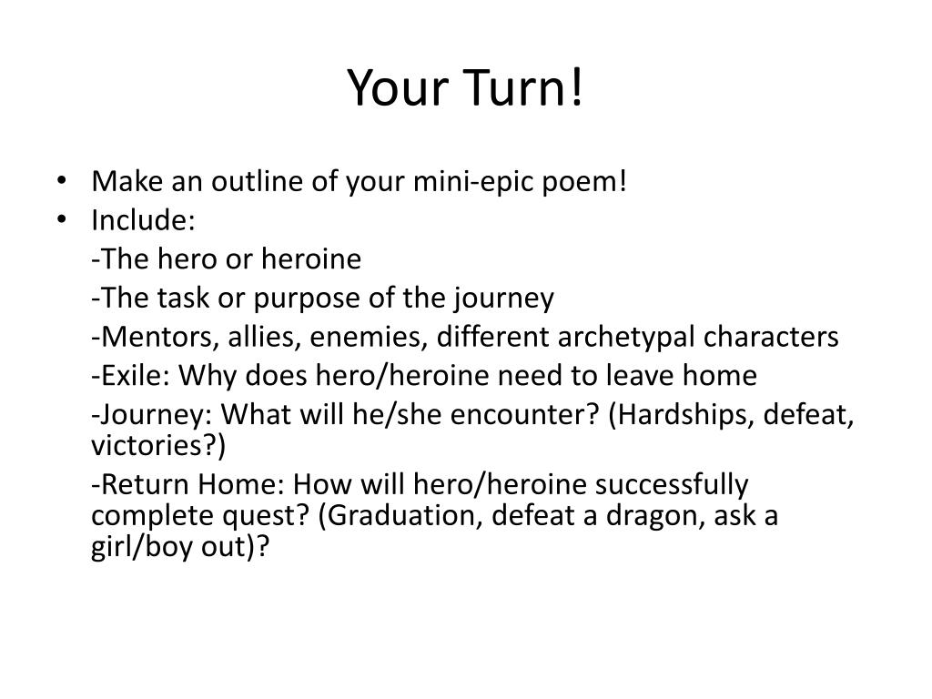 PPT - Writing a Mini Epic PowerPoint Presentation, free download