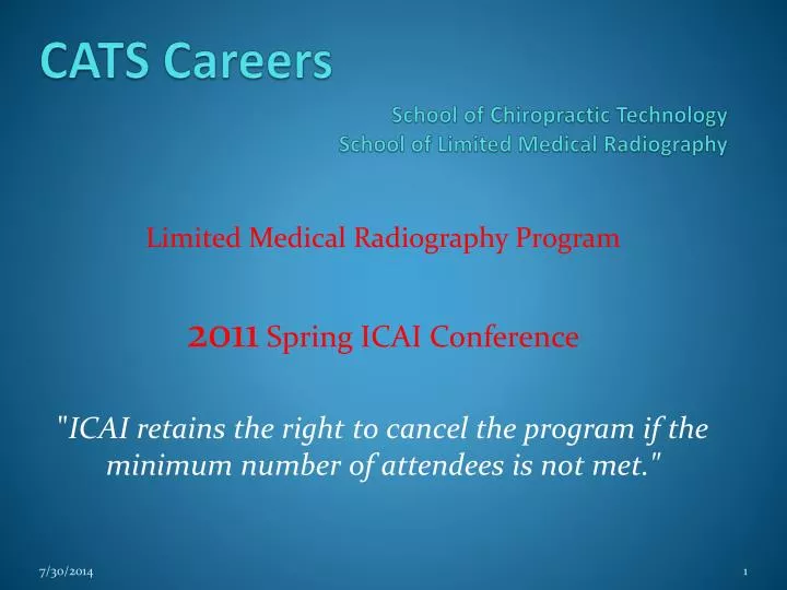 PPT CATS Careers PowerPoint Presentation, free download ID2682391