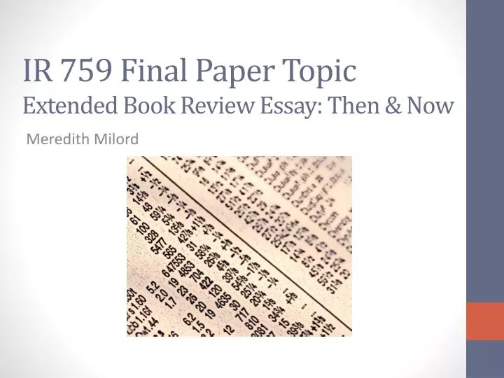 That was then this is now essay