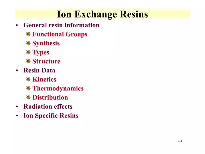 PPT Ion Exchange Resins PowerPoint Presentation Free Download ID 