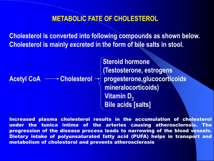 PPT Cholesterol metabolism PowerPoint Presentation ID2683779
