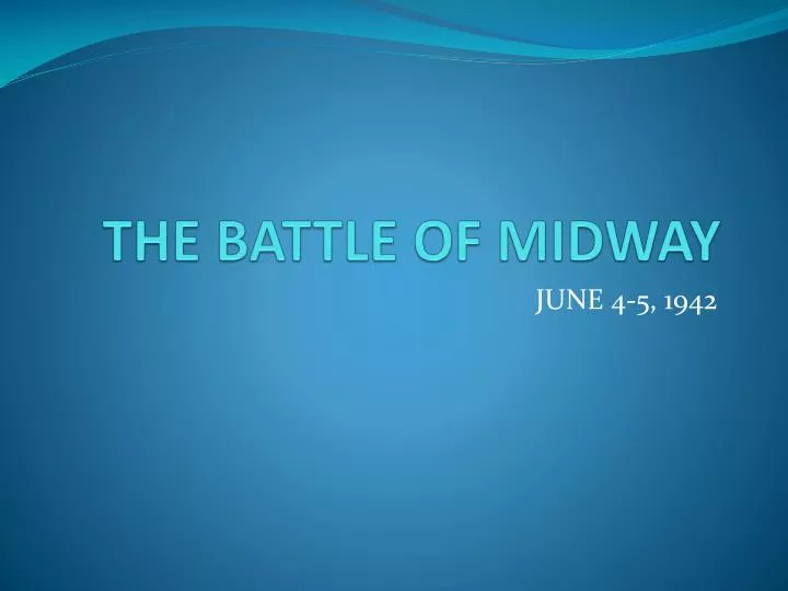 the battle of midway n.